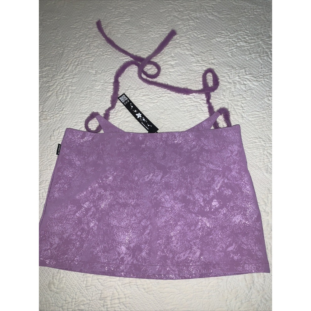 ZEMETA Whale-tail Micro Mini Skirt Size Medium Regularly $160 Purple New